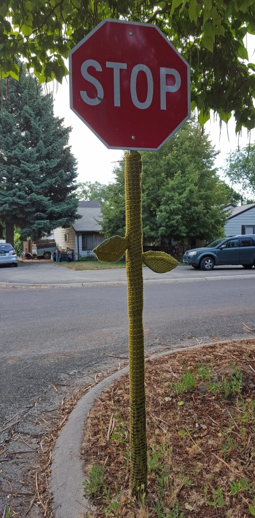 Stop sign in Sunset Neighborhood in Boise, Idaho